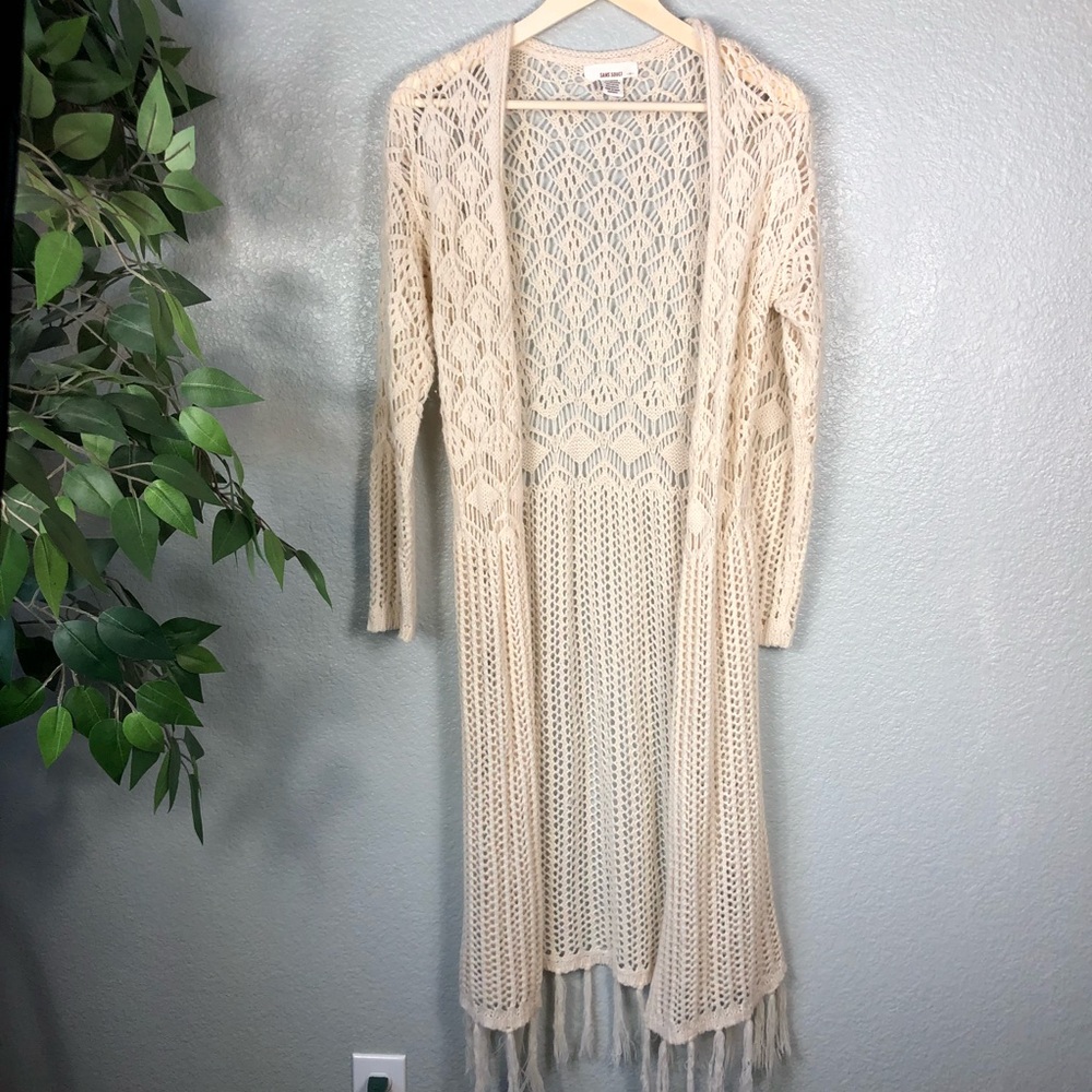 Sans Souci Long Sleeve Crochet Cardigan